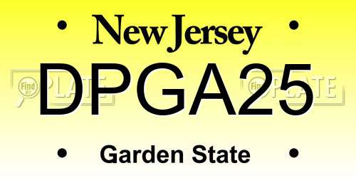 DPGA25 New Jersey License Plate