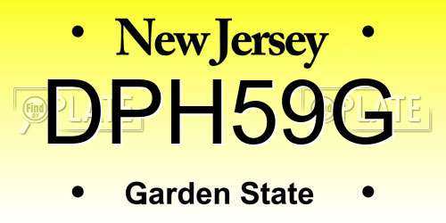 DPH59G New Jersey License Plate