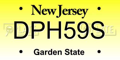 DPH59S New Jersey License Plate