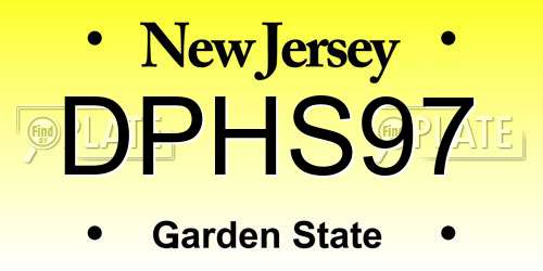 DPHS97 New Jersey License Plate