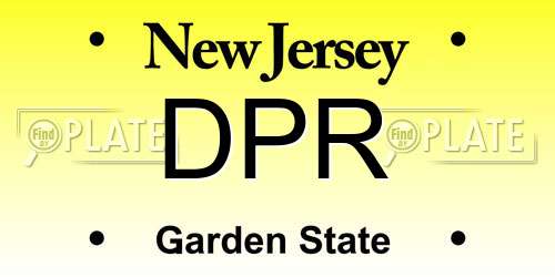 DPR New Jersey License Plate