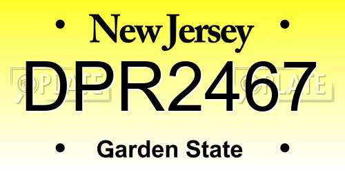 DPR2467 New Jersey License Plate
