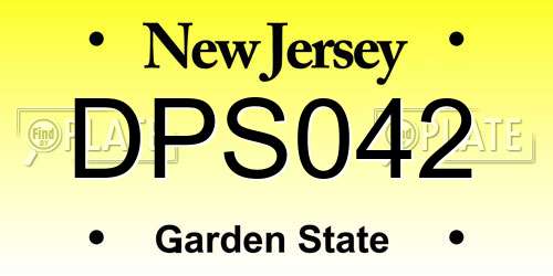 DPS042 New Jersey License Plate
