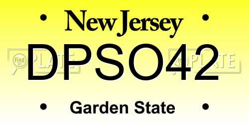 DPSO42 New Jersey License Plate