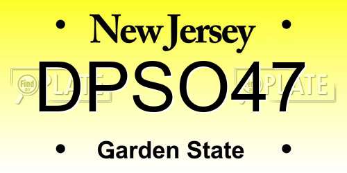 DPSO47 New Jersey License Plate