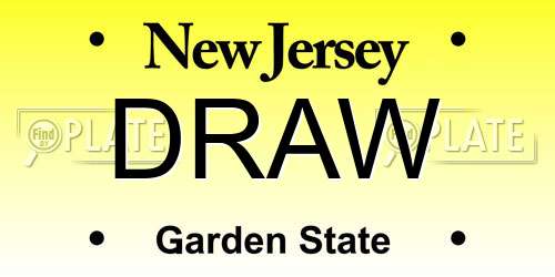 DRAW New Jersey License Plate