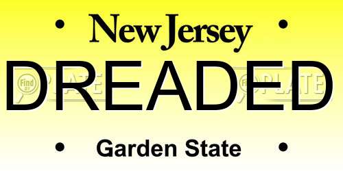 DREADED New Jersey License Plate