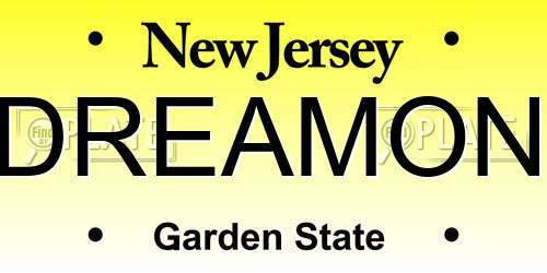 DREAMON New Jersey License Plate