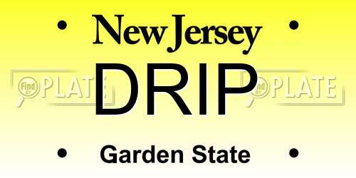 DRIP New Jersey License Plate