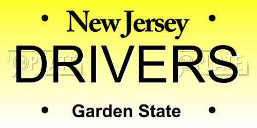 DRIVERS New Jersey License Plate