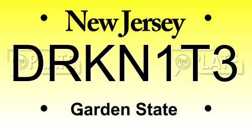 DRKN1T3 New Jersey License Plate