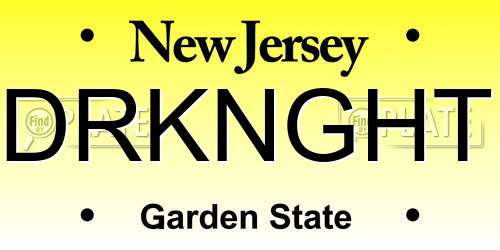 DRKNGHT New Jersey License Plate
