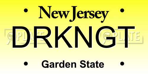DRKNGT New Jersey License Plate