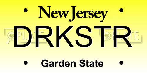 DRKSTR New Jersey License Plate