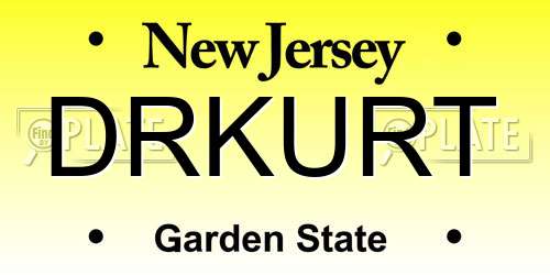 DRKURT New Jersey License Plate