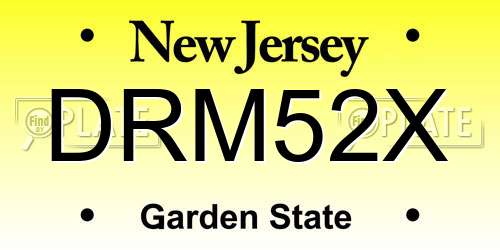 DRM52X New Jersey License Plate