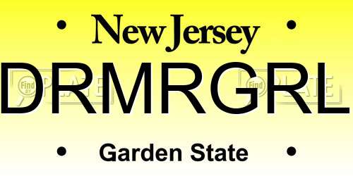 DRMRGRL New Jersey License Plate