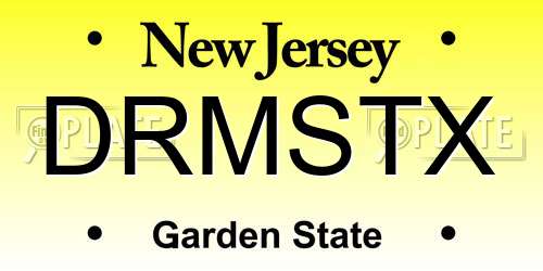 DRMSTX New Jersey License Plate