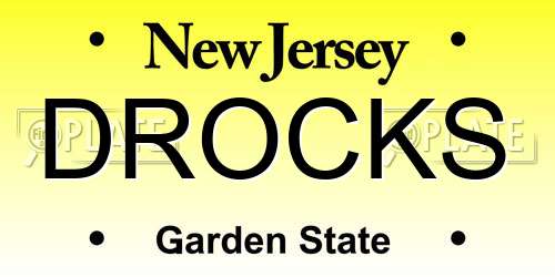 DROCKS New Jersey License Plate