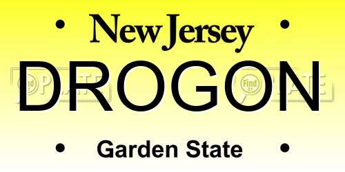 DROGON New Jersey License Plate