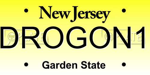 DROGON1 New Jersey License Plate