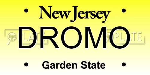 DROMO New Jersey License Plate