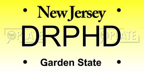 DRPHD New Jersey License Plate
