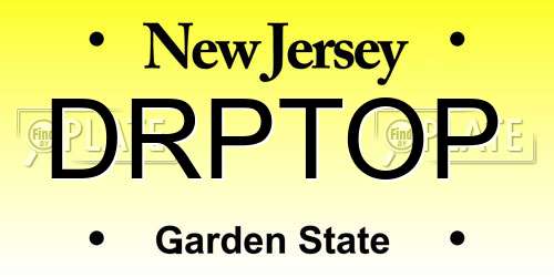DRPTOP New Jersey License Plate