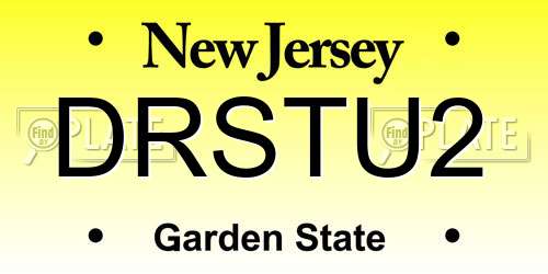 DRSTU2 New Jersey License Plate