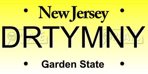 DRTYMNY New Jersey License Plate