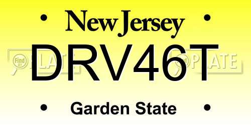 DRV46T New Jersey License Plate