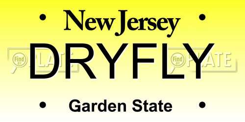 DRYFLY New Jersey License Plate