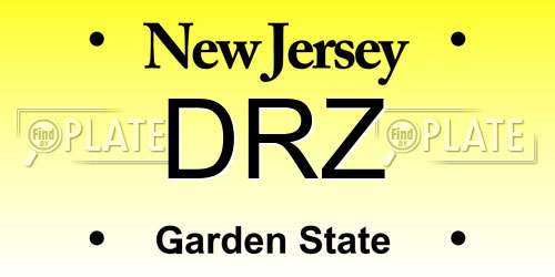 DRZ New Jersey License Plate