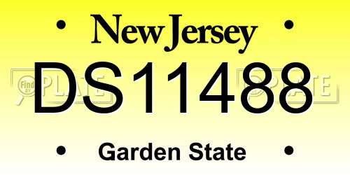 DS11488 New Jersey License Plate