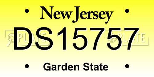 DS15757 New Jersey License Plate