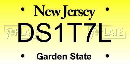 DS1T7L New Jersey License Plate
