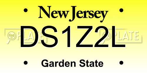 DS1Z2L New Jersey License Plate