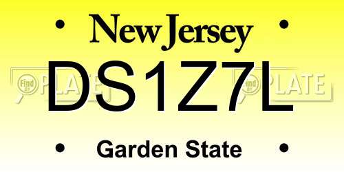 DS1Z7L New Jersey License Plate