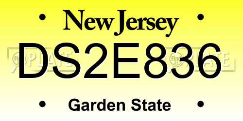 DS2E836 New Jersey License Plate