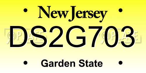 DS2G703 New Jersey License Plate