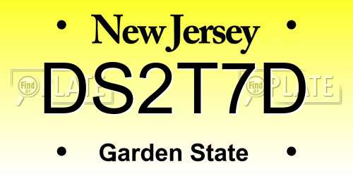 DS2T7D New Jersey License Plate