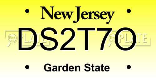 DS2T7O New Jersey License Plate