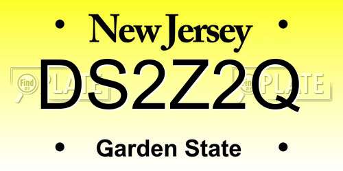 DS2Z2Q New Jersey License Plate