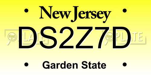 DS2Z7D New Jersey License Plate