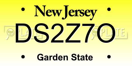DS2Z7O New Jersey License Plate