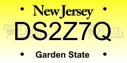 DS2Z7Q New Jersey License Plate