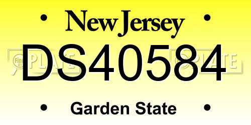 DS40584 New Jersey License Plate
