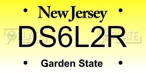 DS6L2R New Jersey License Plate