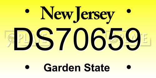 DS70659 New Jersey License Plate