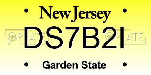DS7B2I New Jersey License Plate